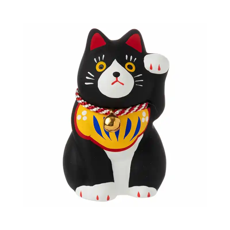 民芸招猫・黒 (小)